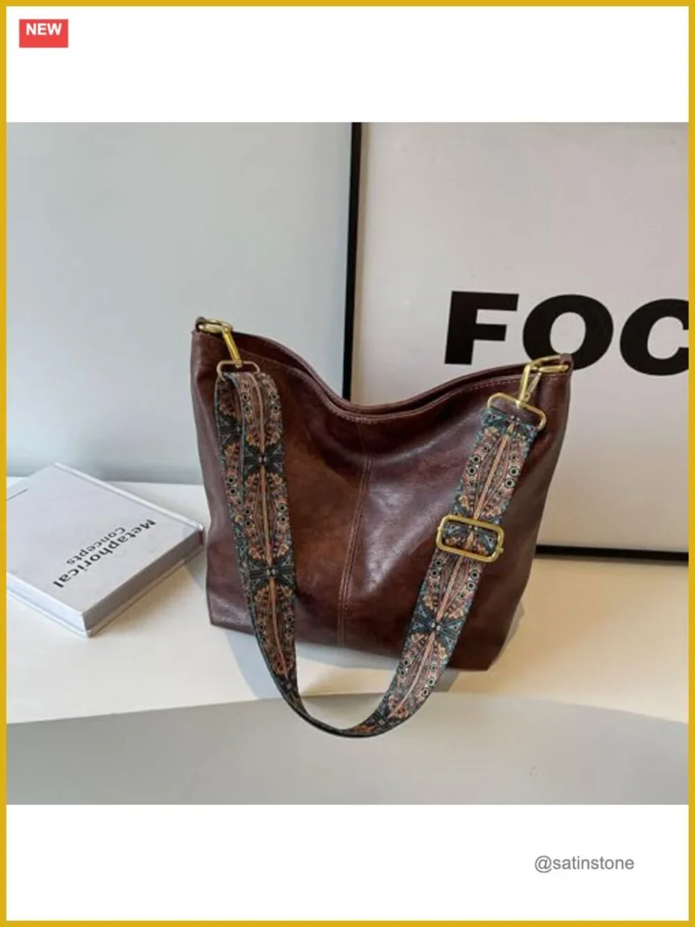 Vegan Leather Hobo Bag Women Crossbody Shoulder Handbag Casual Purse